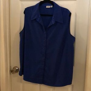 Royal Blue Sleeveless Blouse